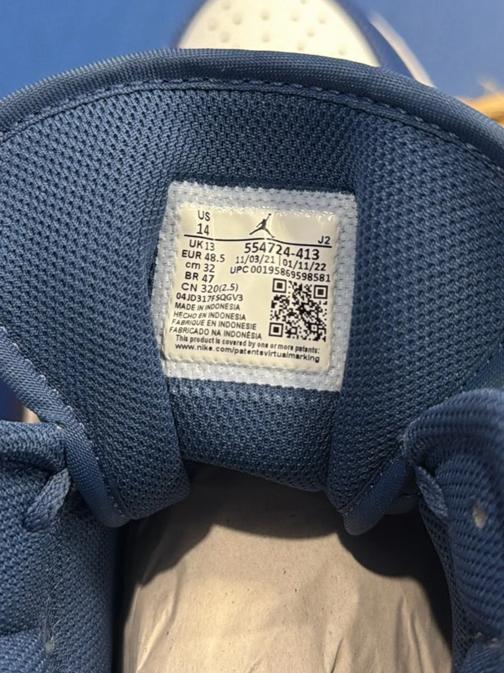 NEW Jordan High-Top Sneakers in Navy, White and Mint 14-NO BOX